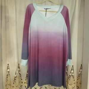 NWT Lily by Firmiana Plus Size Long Sleeve Tunic Sz 4XL